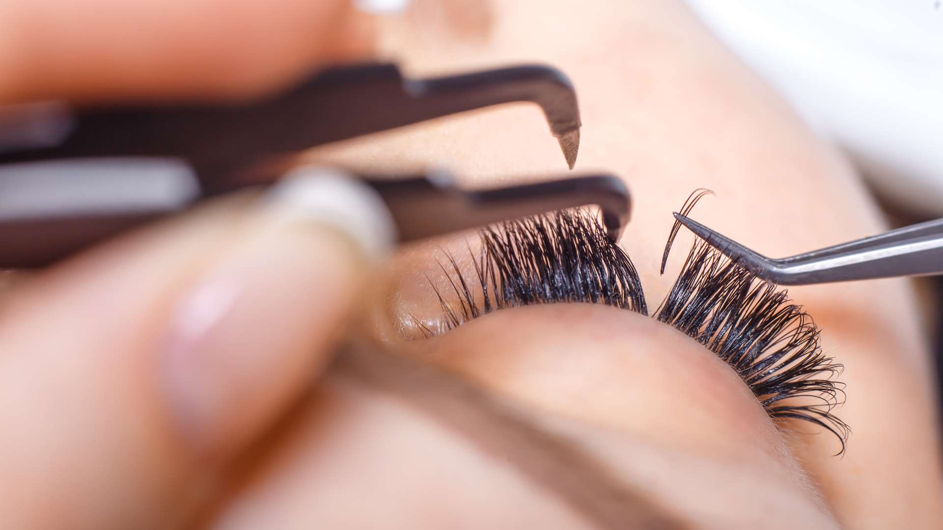 A woman enyoing her lashes service | Physician's Institute